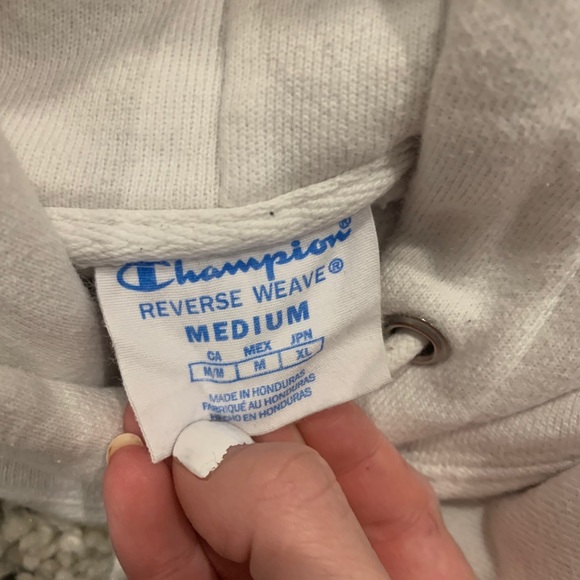 White Champion Reverse Weave Hoodie - Picture 3 of 3